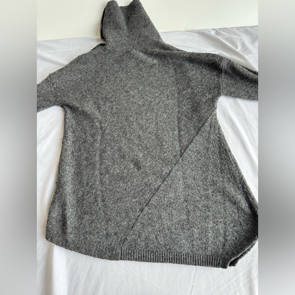 Soft Surroundings Turtleneck Gray Button Neckline… - image 6